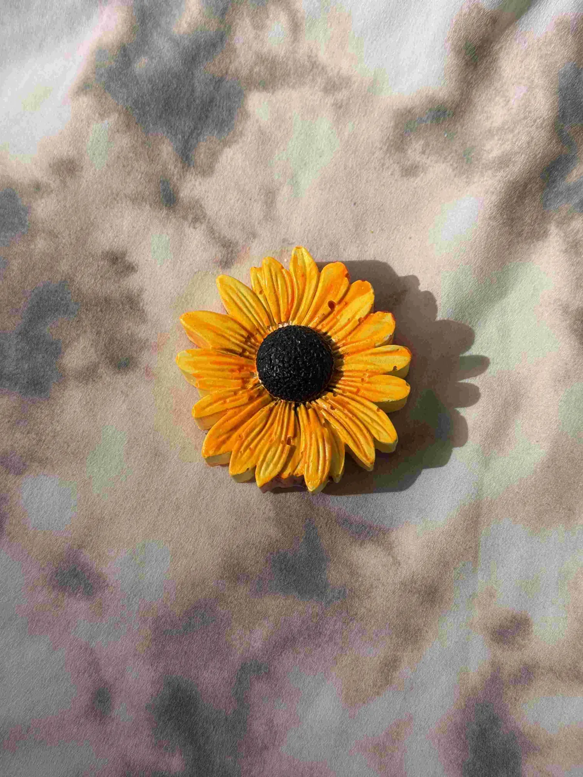 Flor margarita girasol de cerámica amarilla