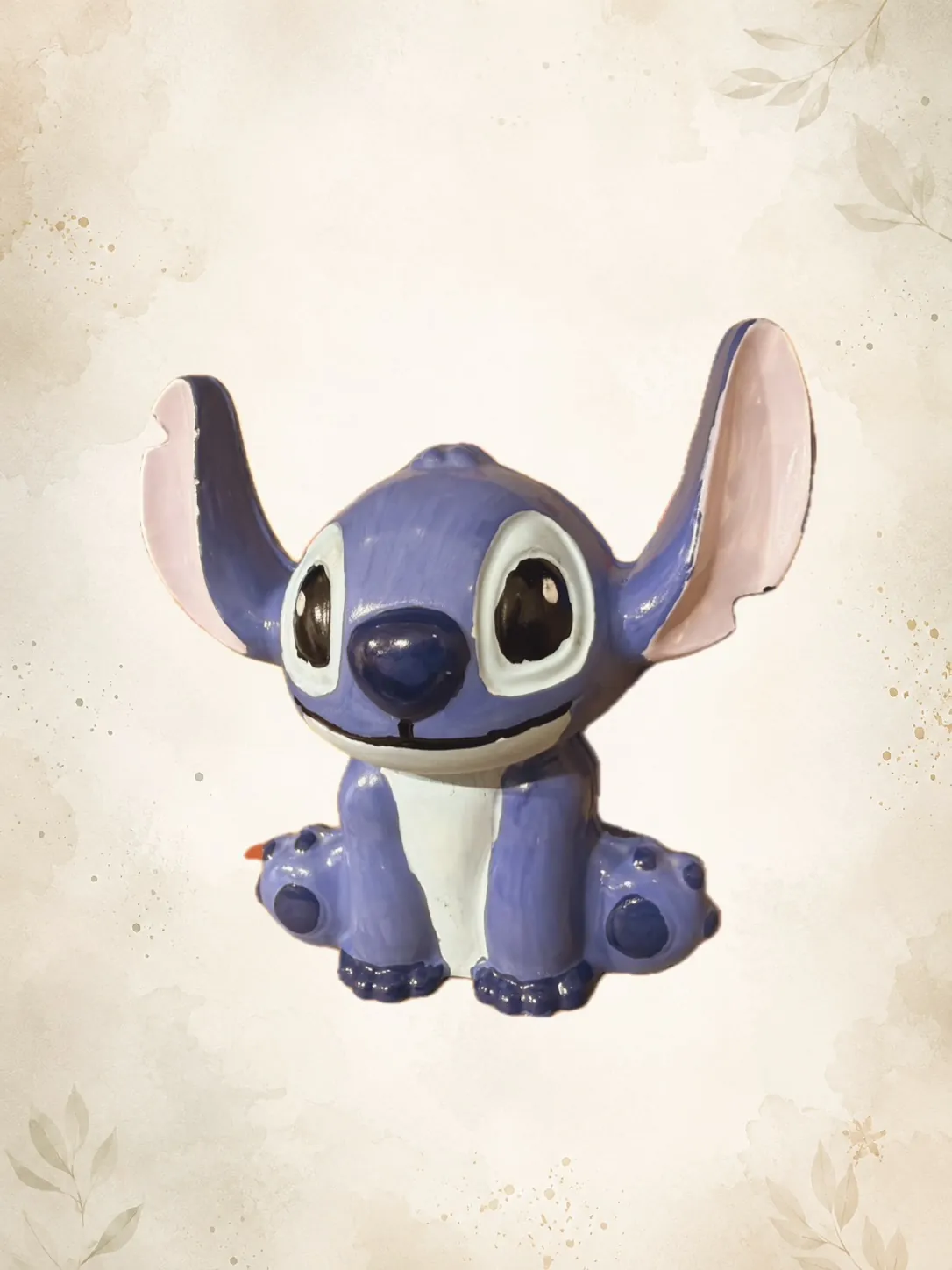 Figura de Stitch en cerámica azul
